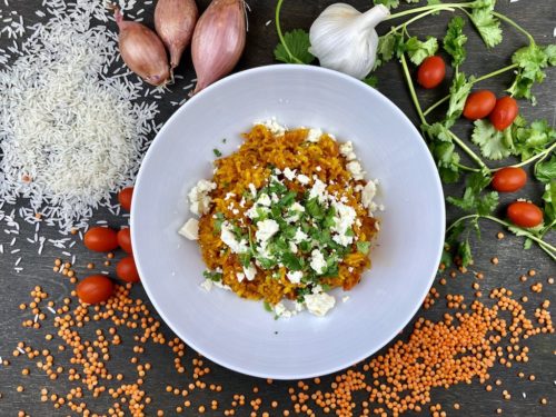 Gesundes Linsen-Reis Curry