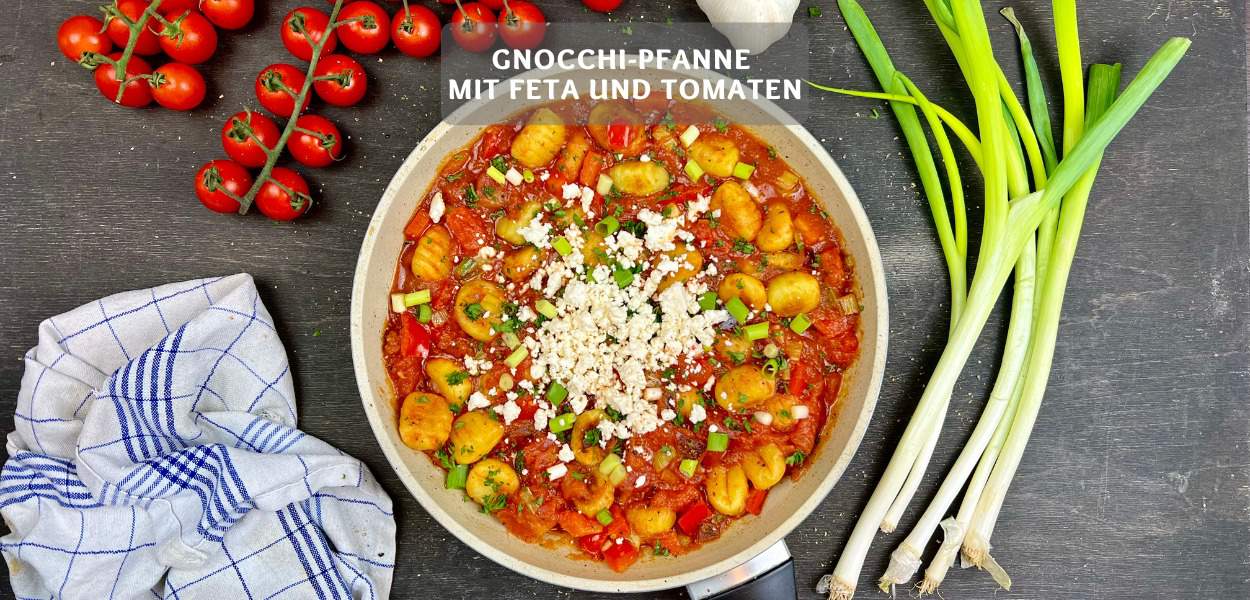 Gnocchi Pfanne mit Feta und Tomaten Gnocchi mit Feta und Tomaten – Gnocchi-Pfanne mit Feta
