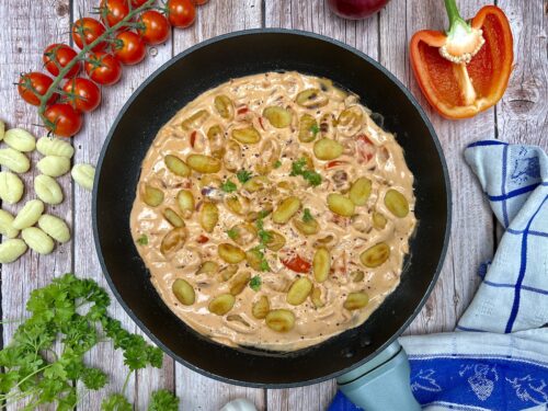 Gnocchi in Paprika-Frischkäse-Soße