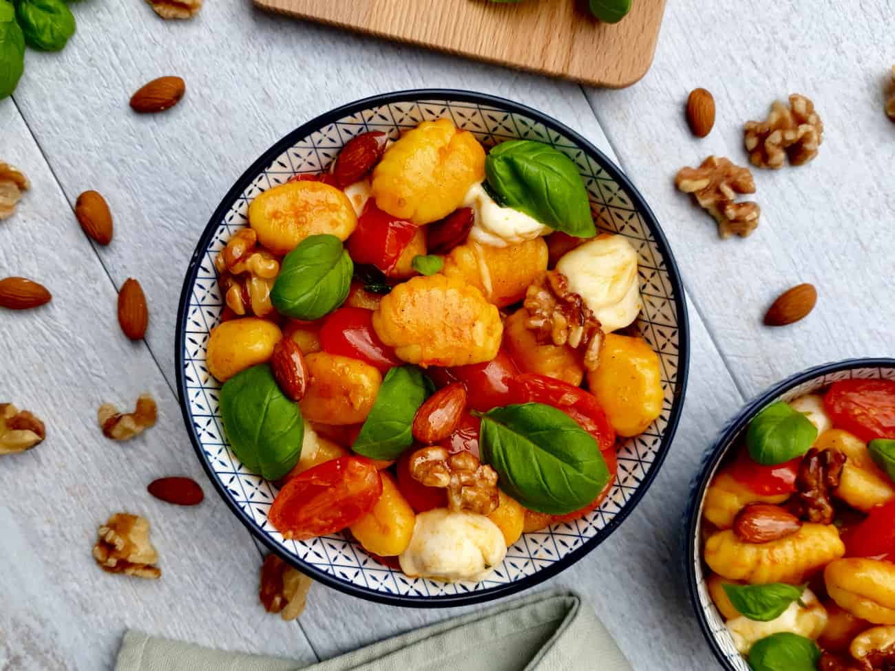 Gnocchi mit karamellisierten Tomaten und Mozerella