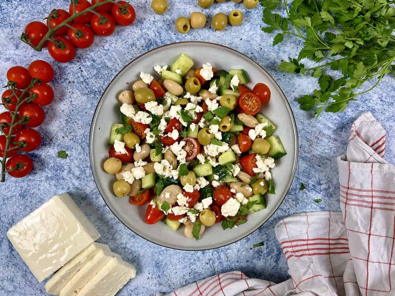 Griechischer Bohnensalat