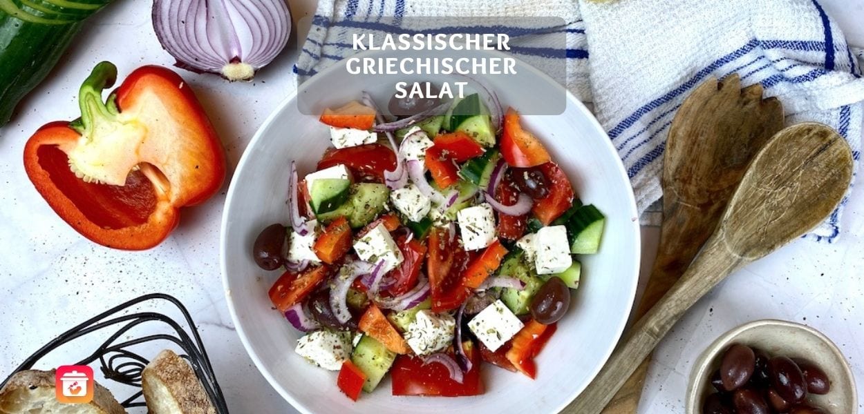 Grieischer Bauernsalat Klassischer Griechischer Salat + Sommersalat Blogparade