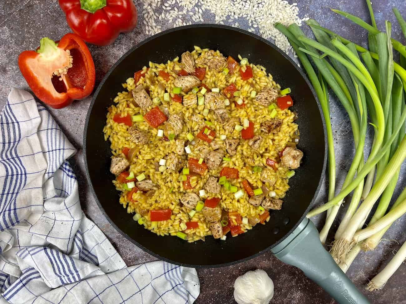 Haehnchen Reis Pfanne Hähnchen-Reis-Pfanne