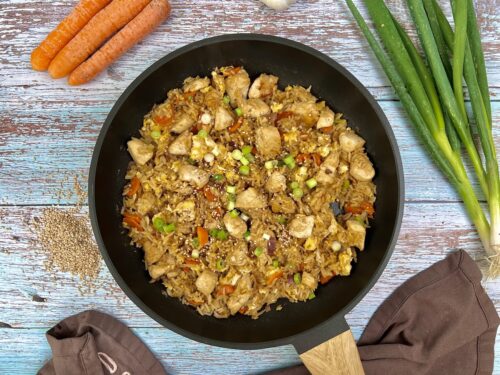 Hähnchen-Teriyaki-Reispfanne