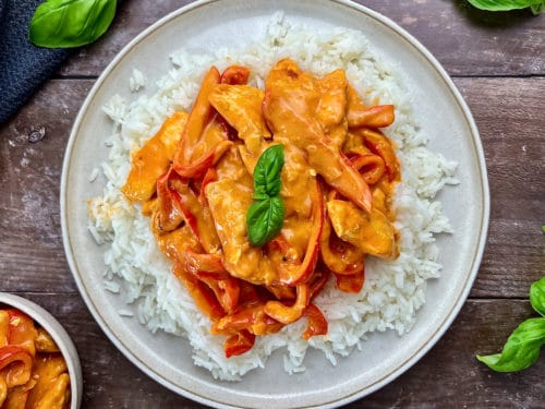 Hähnchen Geschnetzeltes mit Paprika