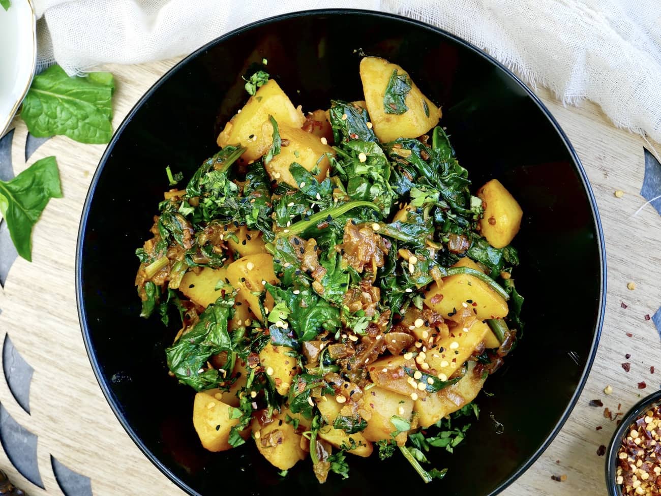 Indische Spinat Kartoffeln