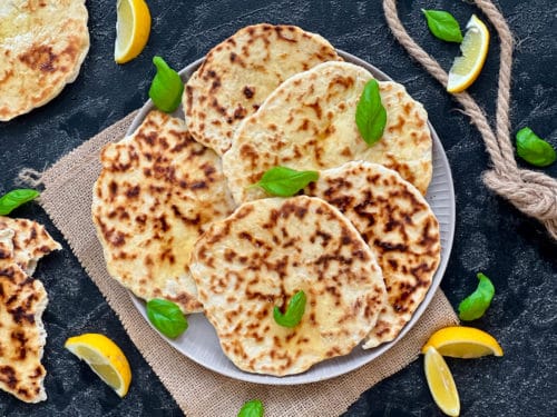 Indisches Naan Brot ohne Hefe