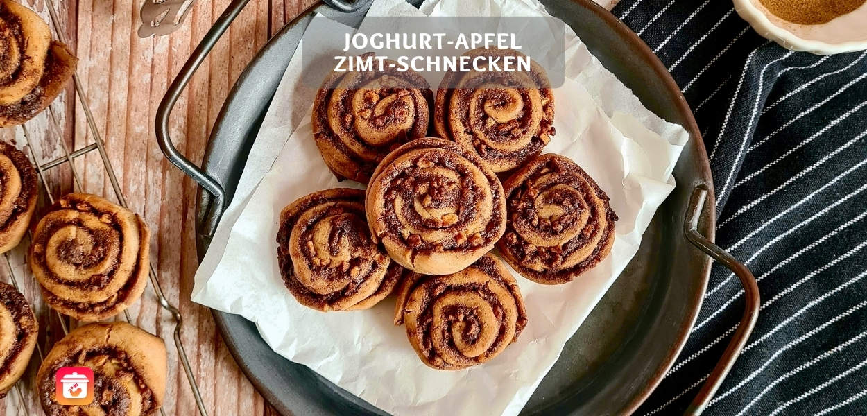 Joghurt-Apfel-Zimtschnecken – Gesunde Zimtschnecken