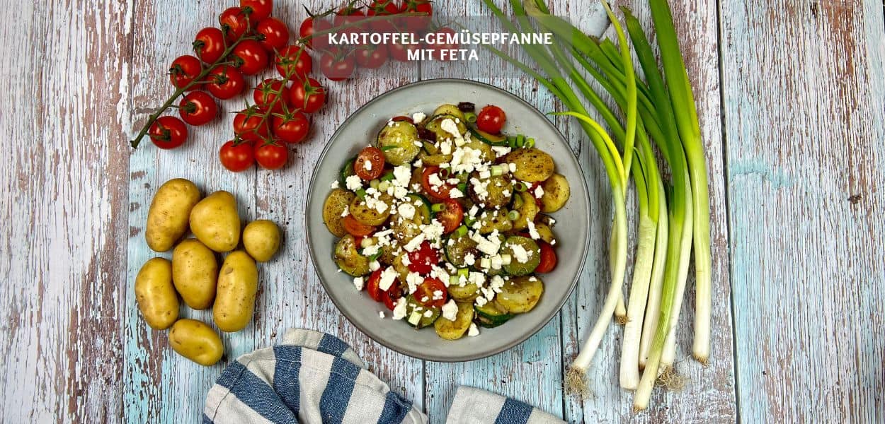 Kartoffel-Gemüsepfanne mit Feta