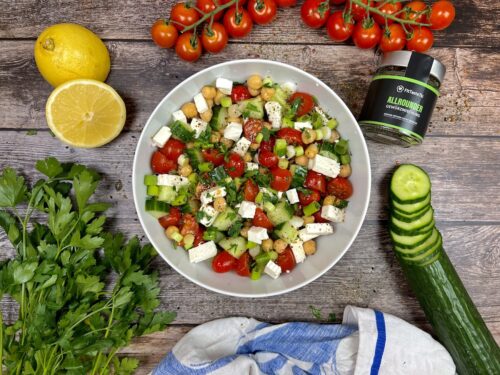 Kichererbsen-Salat mit Feta
