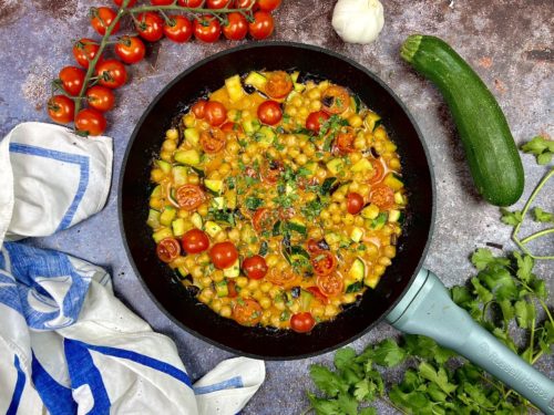 Kichererbsen-Zucchini-Currya