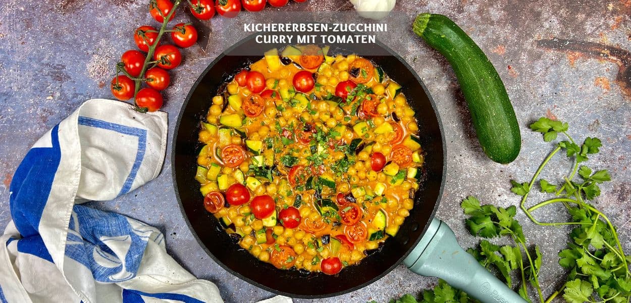Kichererbsen-Zucchini-Curry mit Tomaten