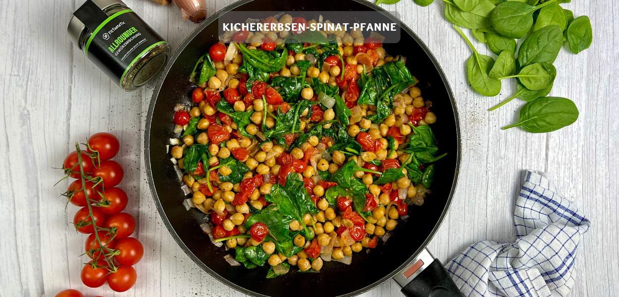 Kichererbsen-Spinat-Pfanne