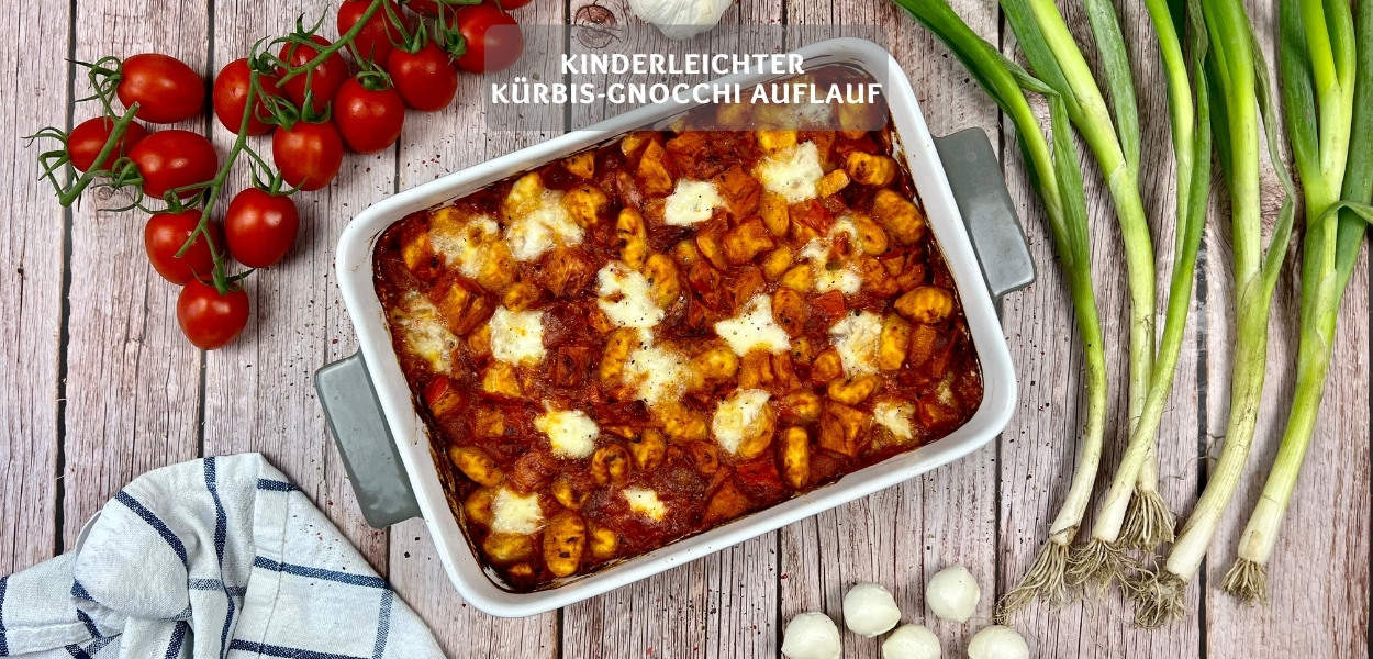 Leichter Kürbis-Gnocchi Auflauf