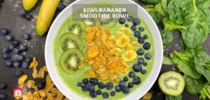 Kiwi-Bananen Smoothie Bowl - Gesundes Smoothie Bowl Rezept
