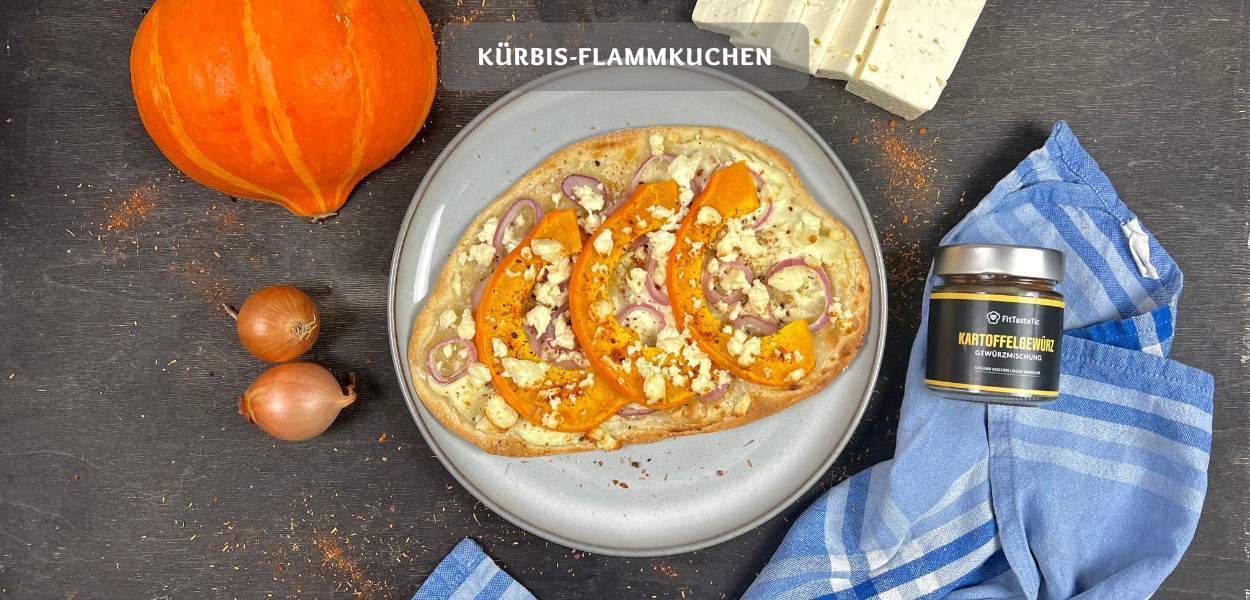 Kürbis-Flammkuchen