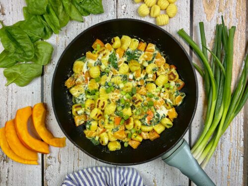 Kürbis-Gnocchi Pfanne