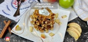 Leichte Apfelwaffeln