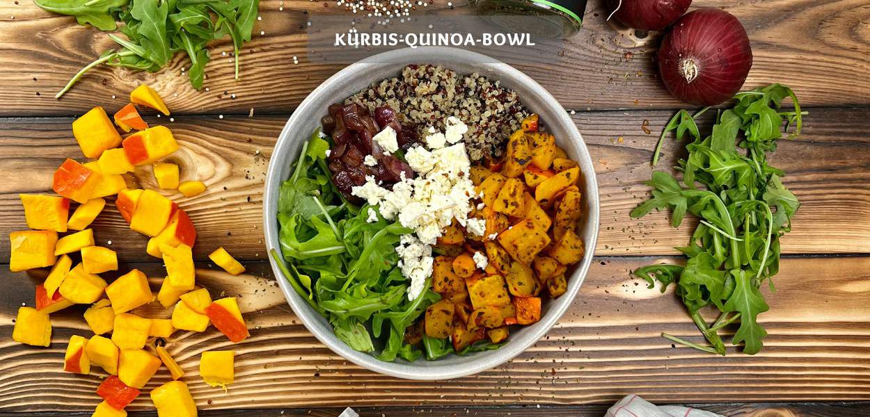 Kürbis-Quinoa-Bowl