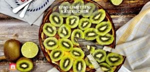 Leichter Kiwi-Kuchen mit Joghurt und Limette