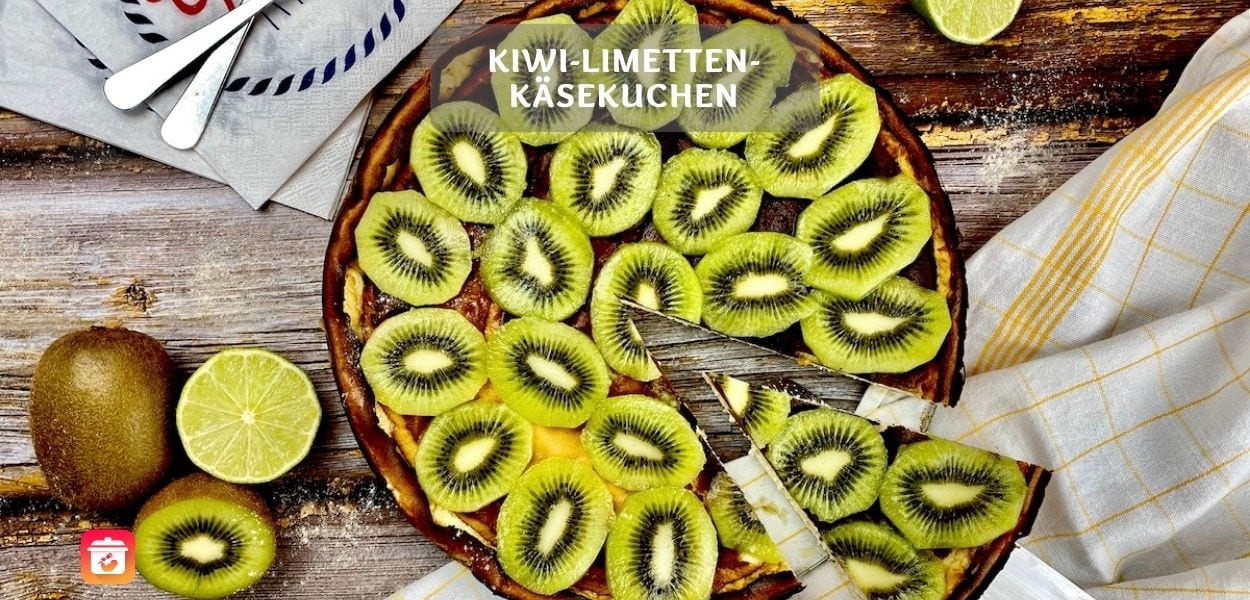 Leichter Kiwi Kuchen mit Joghurt und Limette Kiwi-Limetten-Käsekuchen – Leichter Kiwi-Kuchen