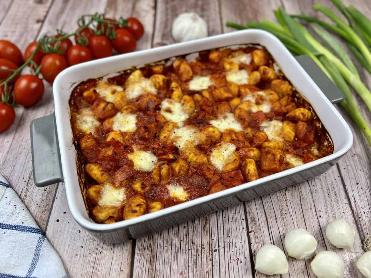 Leichter Kürbis-Gnocchi Auflauf