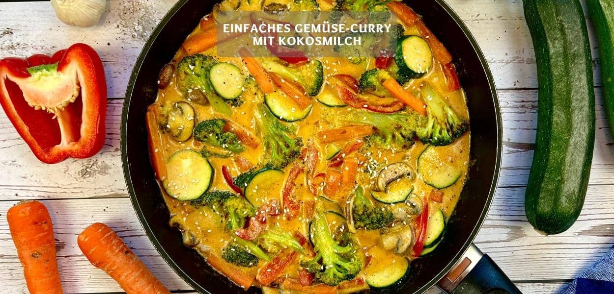 Einfache rotes Gemüse-Curry mit Kokosmilch