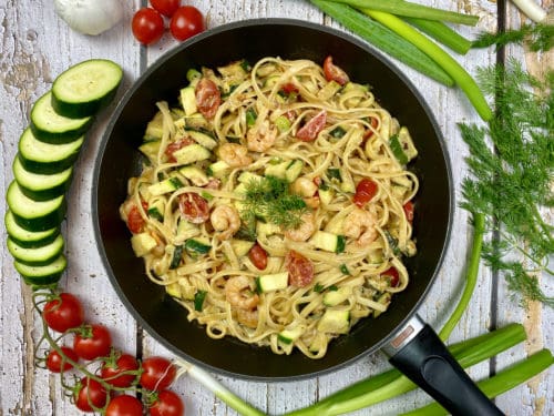 Linguine mit Garnelen