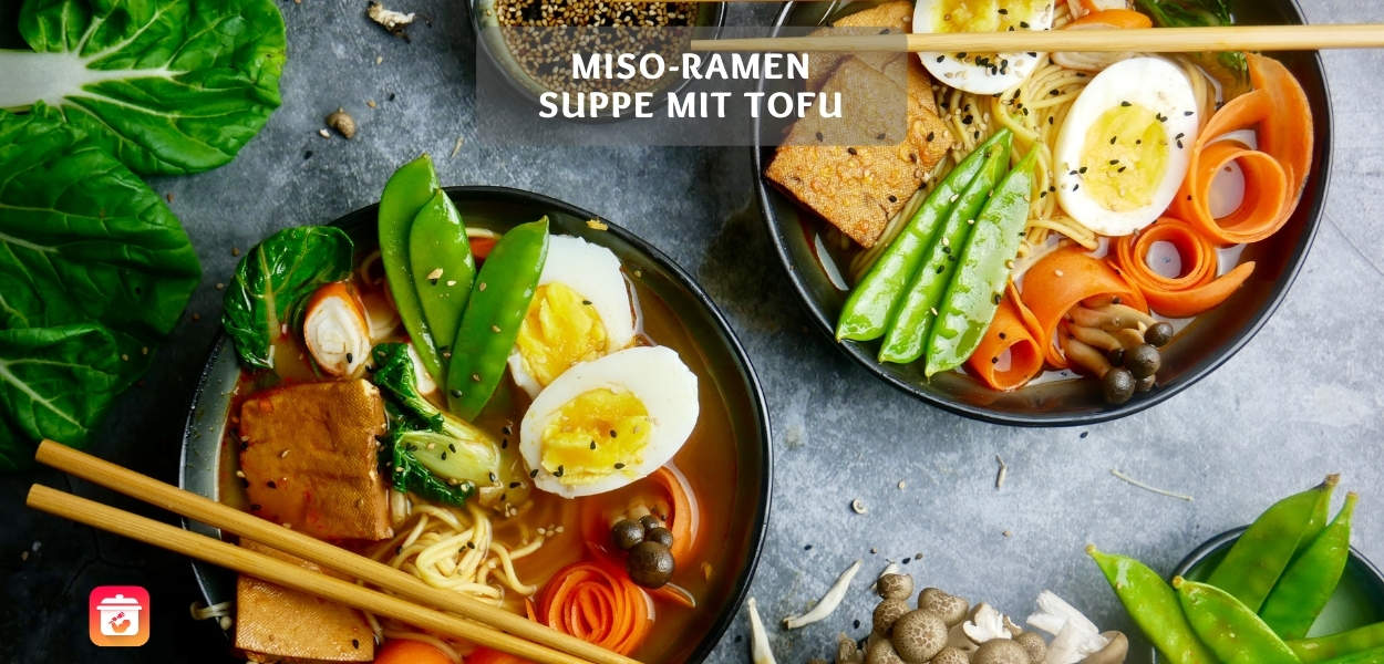 Miso Ramen Suppe mit Tofu Miso-Ramen Suppe mit Tofu – Gesunde Ramen Suppe