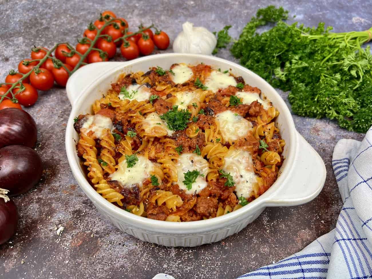 Nudel-Hackfleisch Auflauf