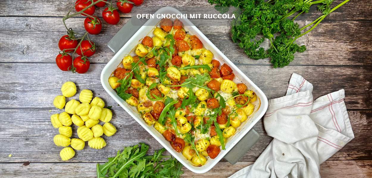Ofen Gnocchi mit Rucola