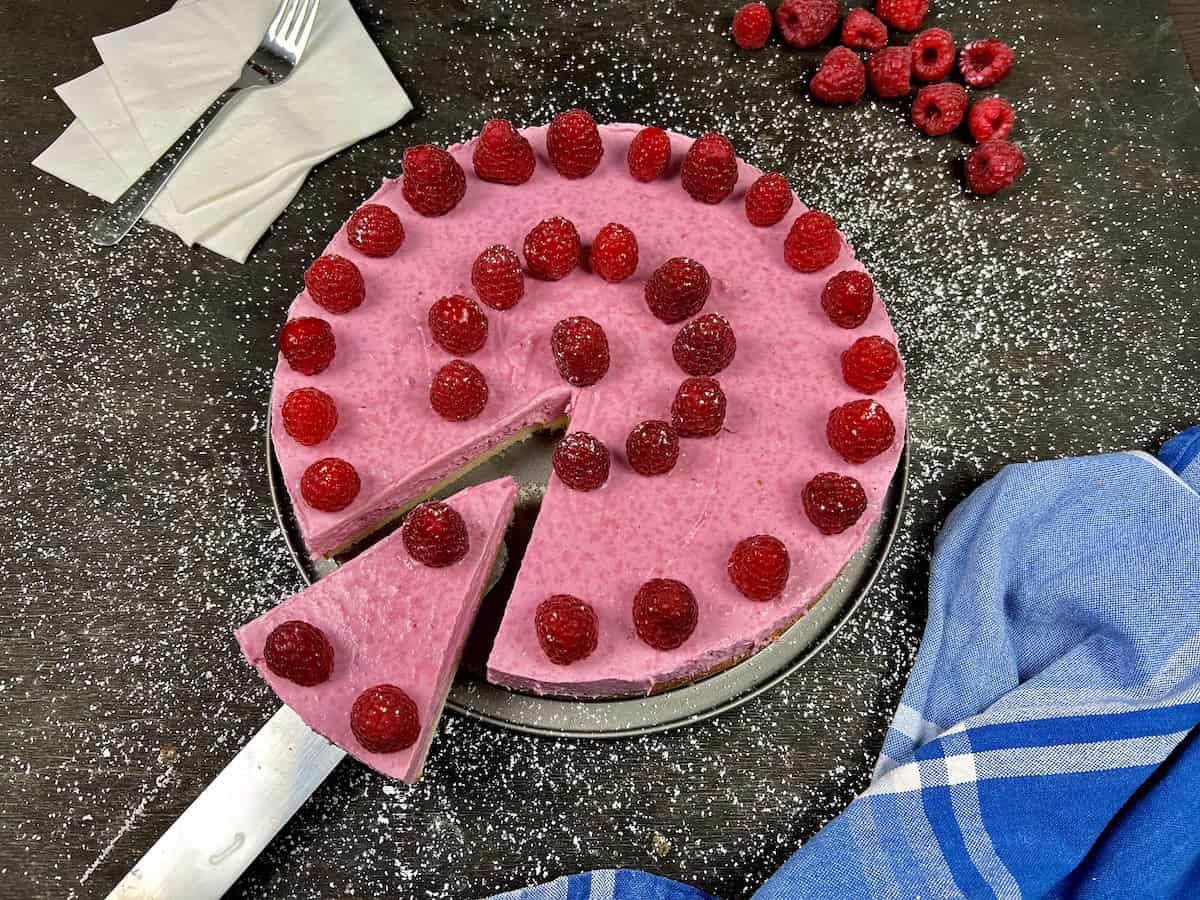 Proteinreiche Himbeere Torte