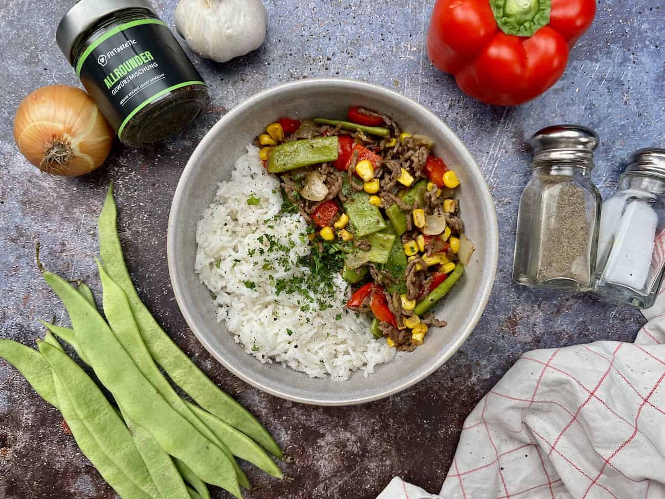 Reis-Hackfleisch-Pfanne