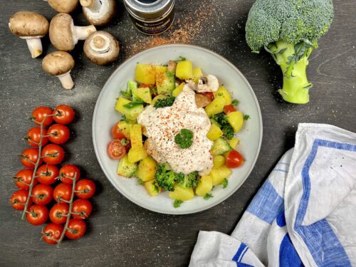 Rohkost-Kartoffelsalat mit Brokkoli