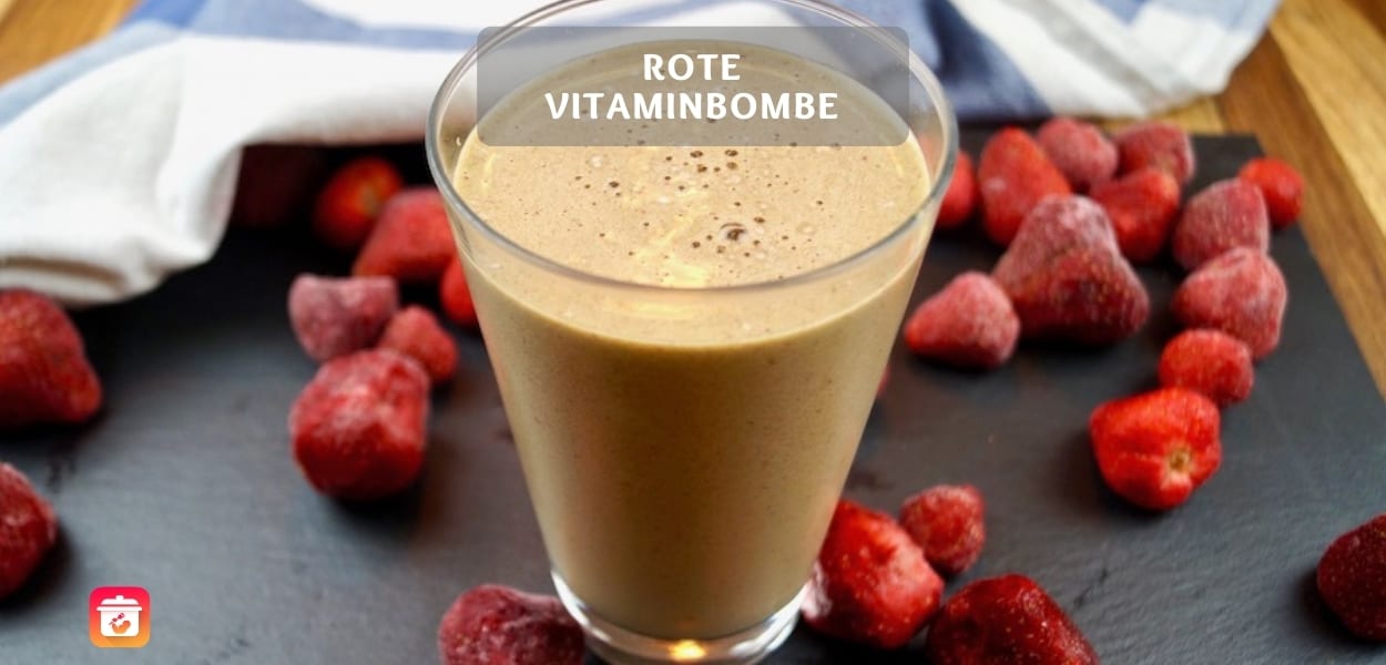 Rote Vitaminbombe Erdbeer Protein Smoothie Rezept Rote Vitaminbombe – Gesunder Erdbeer Smoothie