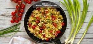 Rührei-Gemüse Pfanne Rezept