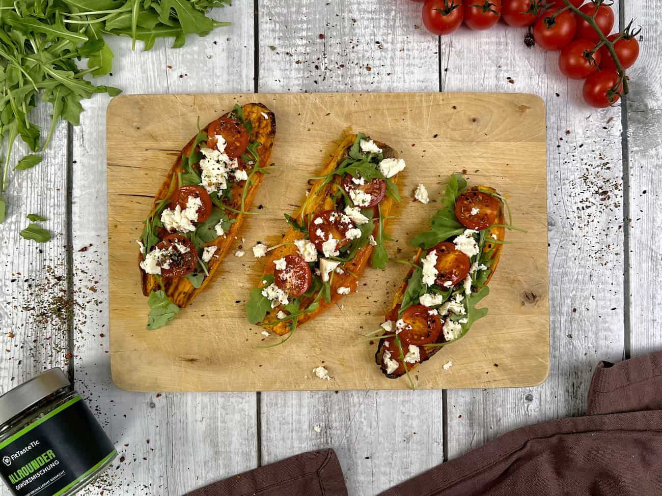 Schnelle Suesskartoffel Boote