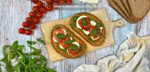 Schnelle Tomate-Mozzarella-Stullen