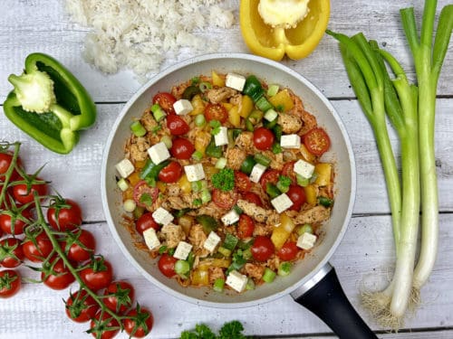 Schnelle italienische Reis-Pfanne