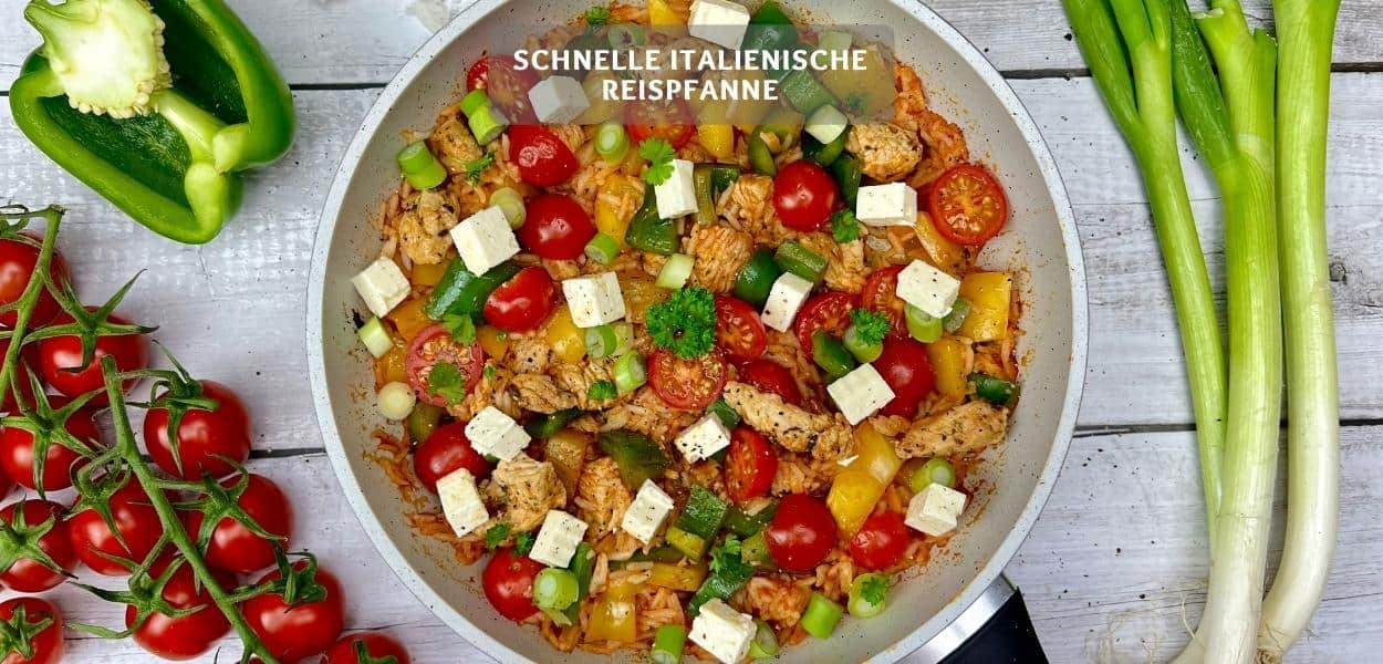 Schnelle italienische Reispfanne – Reispfanne Mediterran
