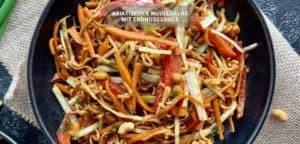 Schneller Asiatischer Nudelsalat mit Erdnusssauce