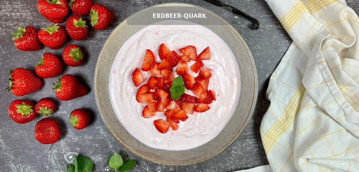Schneller Erdbeer Quark Erdbeer-Quark
