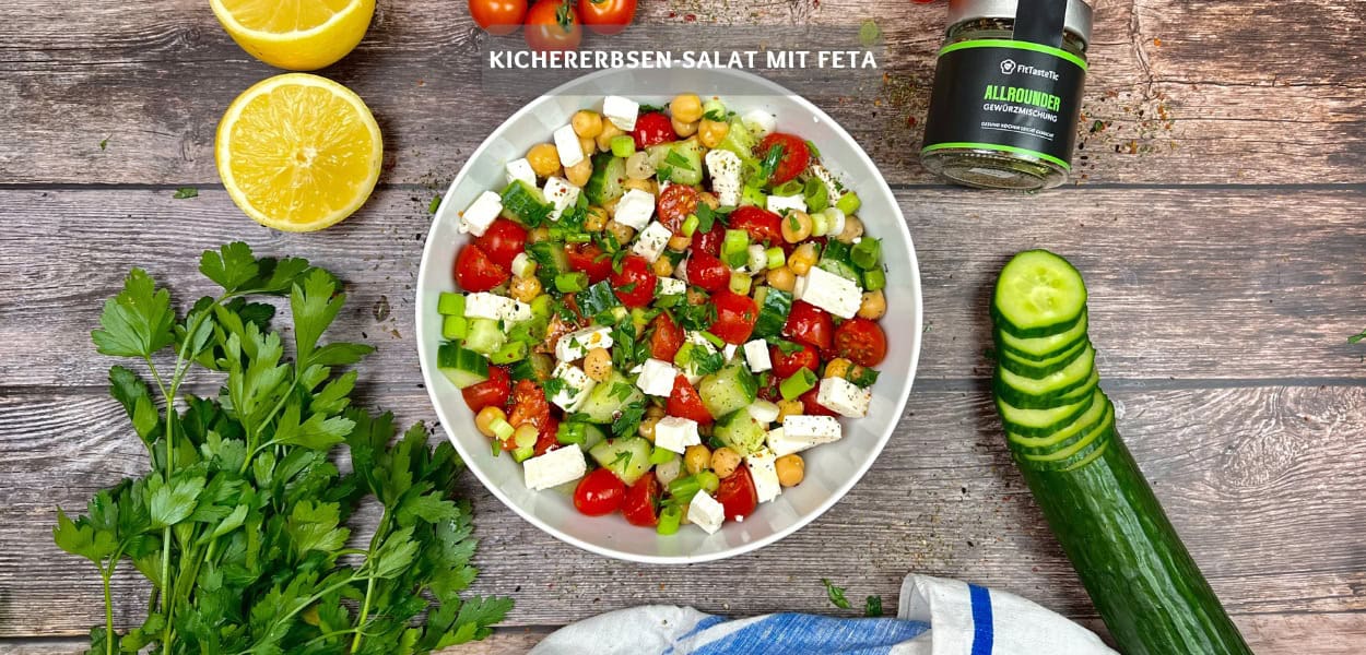 Kichererbsen-Salat mit Feta