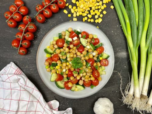 Schneller Kichererbsensalat