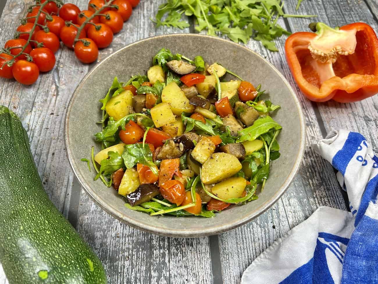 Schneller Ofengemuese Salat Schneller Ofengemüse Salat