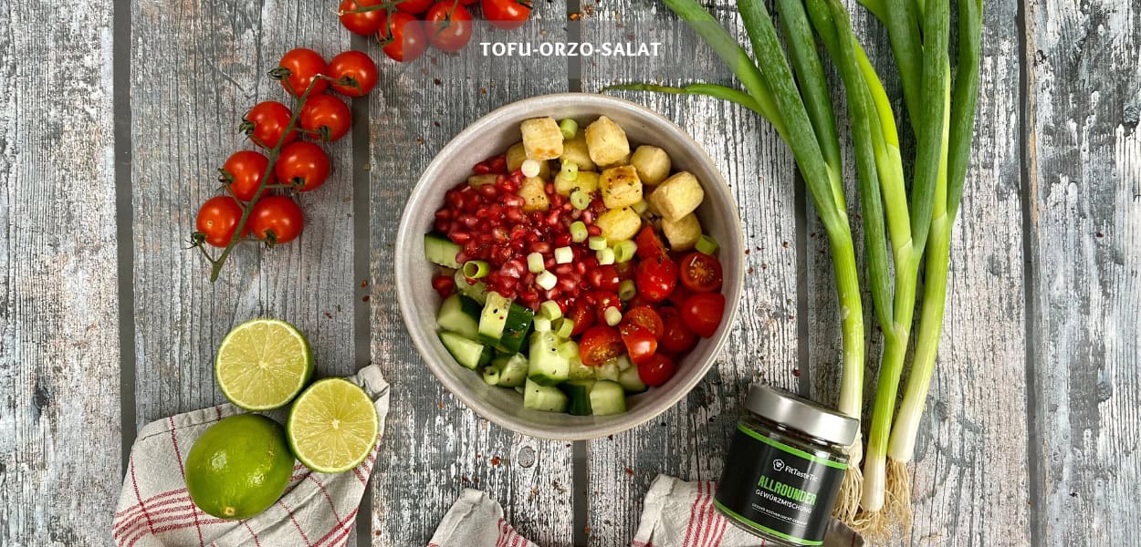 Tofu-Orzo-Salat