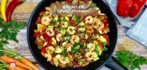 Schnelles Garnelen Rezept mit Gemüse