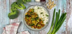 Schnelles Süßkartoffel-Brokkoli-Curry Rezept