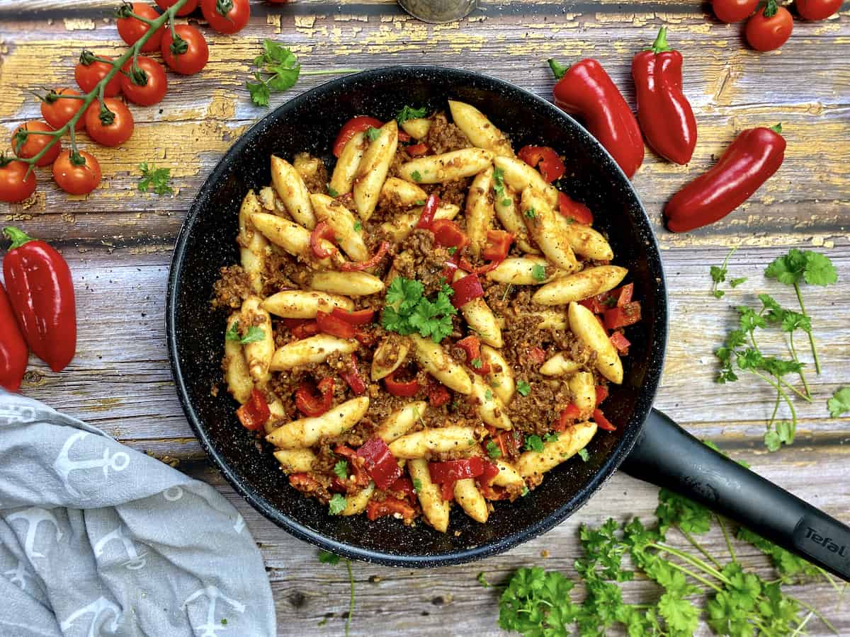 Schupfnudeln mit Hack und Paprika Schupfnudeln mit Hack und Paprika