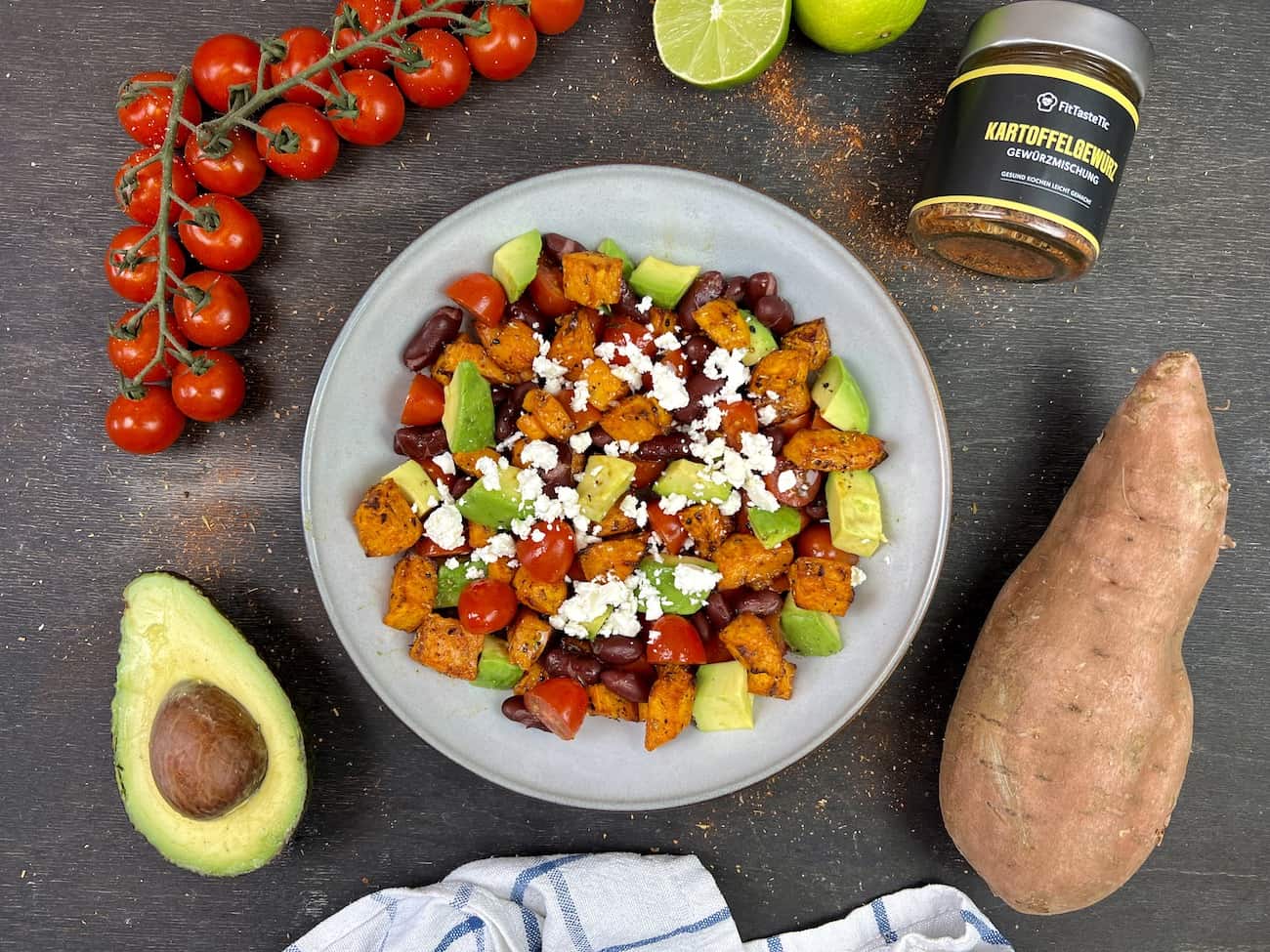 Süßkartoffel-Avocado Salat